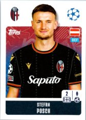 2024-25 Topps Champions League 117 Stefan Posch (Bolonia FC 1909)