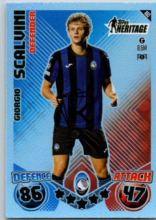 fotbalová kartička 2024-25 Topps Match Attax UEFA Club Competitions Topps Heritage 465 Giorgio Scalvini (Atalanta BC)