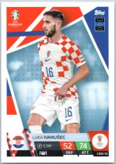fotbalová karta Topps Match Attax EURO 2024 CRO15 Luka Ivanušec (Croatia)