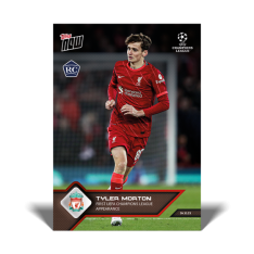 Fotbalová kartička Topps Now 2021-22 UCL 84 Tyler Morton Liverpool FC RC