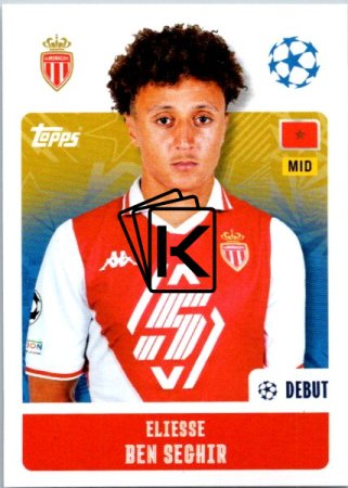2024-25 Topps Champions League 60 Eliesse Ben Seghir (AS Monaco)