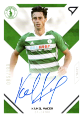 podpisová fotbalová kartička SportZoo 2020-21 Fortuna Liga Signed Stars Level 1 SS1-06 Kamil Vacek Bohemians Praha 1905 /199