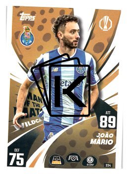 fotbalová kartička 2025-26 Topps Match Attax UCC 334 João Mário (FC Porto)