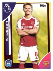 fotbalová kartička 2025-26 Topps  Premier League 10 Martin Ødegaard (Arsenal)-PARALLEL Yellow