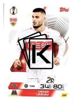 fotbalová kartička 2025-26 Topps Match Attax UCC 152 Deniz Undav (VfB Stuttgart)