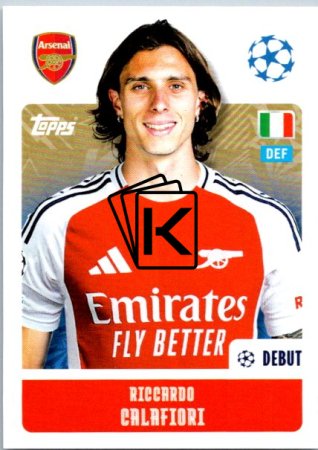 2024-25 Topps Champions League 46 Riccardo Calafiori (Arsenal)