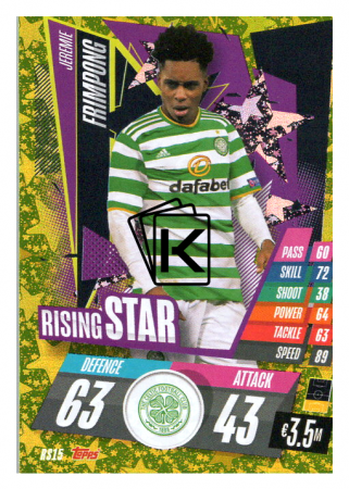 fotbalová kartička Topps Match Attax Champions League 2020-21 Rising Star RS15 Jeremie Frimpong - Celtic FC