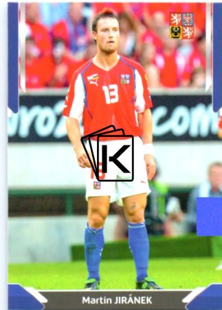 fotbalová kartička 2022 Pro Arena Repre v srdcích Blue Series 6 Martin Jiránek