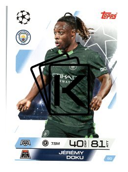 fotbalová kartička 2025-26 Topps Match Attax UCC 60 Jérémy Doku (Manchester City)