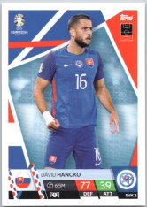 fotbalová karta Topps Match Attax EURO 2024 SVK2 Dávid Hancko (Slovakia)