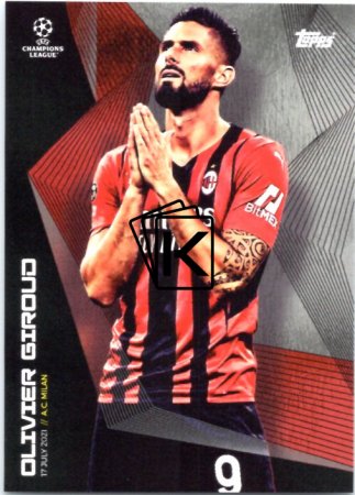 fotbalová kartička 2021 Topps Summer Signings Olivier Giroud AC Milan