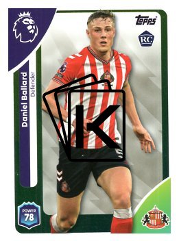 fotbalová kartička 2025-26 Topps  Premier League 348 Daniel Ballard (Sunderland)  -  Rookie