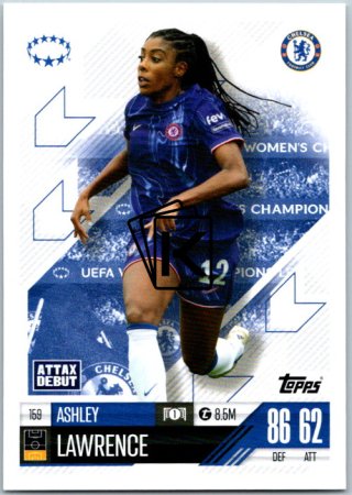 Fotbalová kartička 2024-25 Topps Match Attax EXTRA UEFA Club Competitions UWCL Cards 159.  Ashley Lawrence (Chelsea)