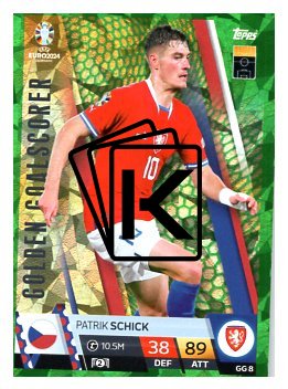 fotbalová karta Topps Match Attax EURO 2024 Green parallel GC8 Patrick Schick (Czech Republic