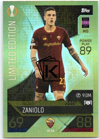 Fotbalová kartička 2022-23 Topps Match Attax UCL Limited Edition LE25 Nicolo Zanilo AS Roma