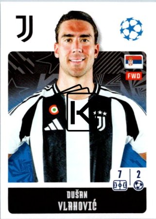 2024-25 Topps Champions League 257 Dušan Vlahović (Juventus)