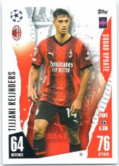 2023-24 Topps Match Attax EXTRA UEFA Club Competition Squad Update 34 Tijani Reijnders (AC Milan)