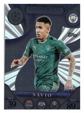 fotbalová kartička 2025-26 Topps Match Attax UCC Platinum Pull Limited Edition PL 4 Sávio (Manchester City)