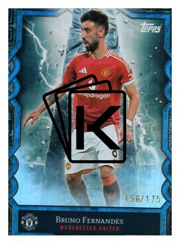 fotbalová kartička 2024-25 Topps Manchester United Fan Set Monolith MO-5 Bruno Fernandes Blue /175