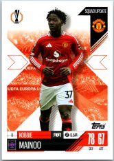 Fotbalová kartička 2024-25 Topps Match Attax EXTRA UEFA Club Competitions Squad Update 8.  Kobbie Mainoo (Manchester United)