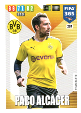 Fotbalová kartička Panini Adrenalyn XL FIFA 365 - 2020 Team Mate 207 Paco Alcacer Borussia Dortmund