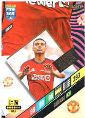 fotbalová karta Panini FIFA 365 2024 Adrenalyn XL GOL33 Casemiro Manchester United Gold / Giant