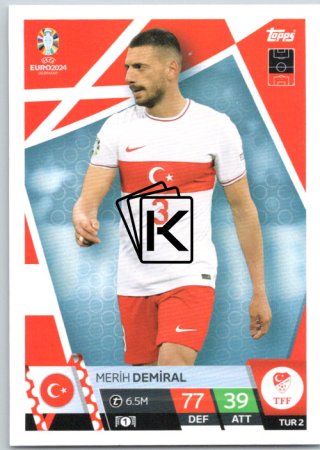 fotbalová karta Topps Match Attax EURO 2024 TUR2 Merih Demiral (Turkey)