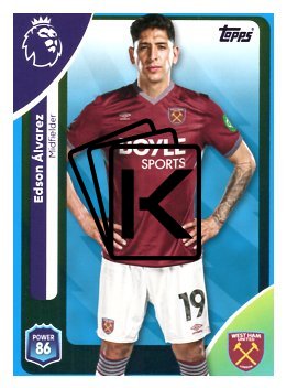 fotbalová kartička 2025-26 Topps  Premier League 279 Edson Álvarez (West Ham United)-PARALLEL Blue