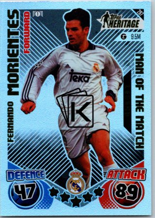 Fotbalová kartička 2024-25 Topps Match Attax EXTRA UEFA Club Competitions Topps Heritage - Man of the Match 297 Fernando Morientes (Real Madrid CF)