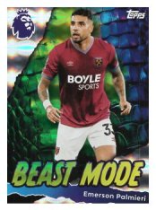 fotbalová kartička 2025-26 Topps  Premier League - Beast Mode 437 Emerson Palmieri (West Ham United)