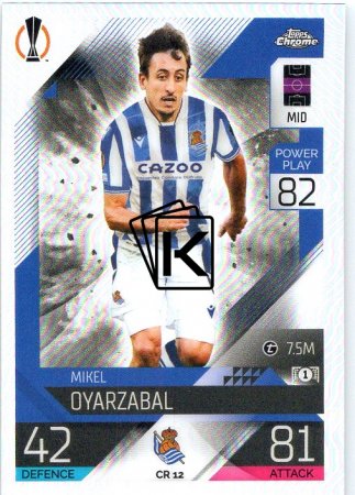 Fotbalová kartička 2022-23 Topps Match Attax UCL Chrome Preview CR12 Mikel Oyazabal Real Sociedad