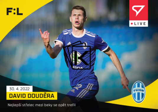 fotbalová kartička SportZoo 2021-22 Live L-127 David Douděra FK Mladá Boleslav /46