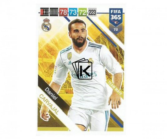 Fotbalová kartička Panini FIFA 365 – 2019 Team Mate 72 Daniel Carvajal Real Madrid CF