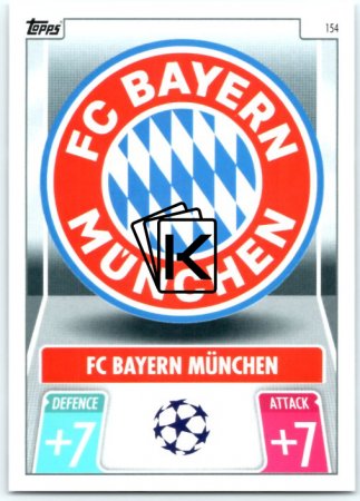 fotbalová kartička 2021-22 Topps Match Attax UEFA Champions 154 FC Bayern Munchen Logo