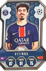 fotbalová kartička 2024-25 Topps Match Attax UEFA Club Competitions Topps Chrome Pro Elite SH14 Vitinha (Paris Saint-Germain)
