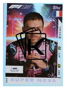 2025 Topps Turbo Attax F1 BWT Alpine Supernova 344 Pierre Gasly