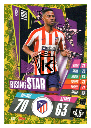 fotbalová kartička Topps Match Attax Champions League 2020-21 Rising Star RS3 Renan Lodi - Atlético de Madrid