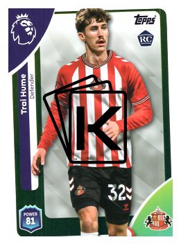 fotbalová kartička 2025-26 Topps  Premier League 345 Trai Hume (Sunderland)  -  Rookie