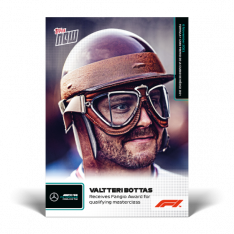 kartička Formule 1 Topps Now 2021 71 Valtteri Bottas Retro Helmet Mercedes