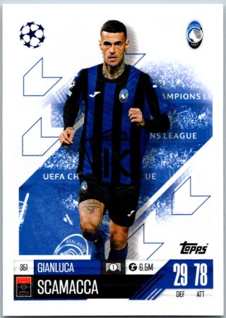 fotbalová kartička 2024-25 Topps Match Attax UEFA Club Competitions 351 Gianluca Scamacca (Atalanta BC)