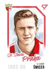 Fotbalová kartička 2023 Sportzoo Dekády Portrét P-022 Vladimír Šmicer SK Slavia Praha Canvas