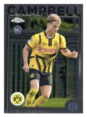 fotbalová kartička 2024-25 Topps Chrome 191 Cole Campbell, Borussia Dortmund RC