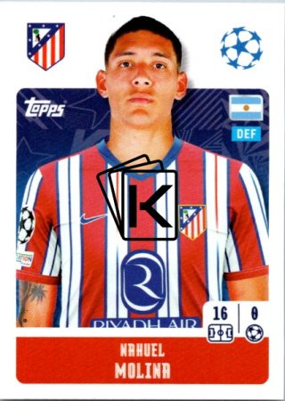 2024-25 Topps Champions League 92 Nahuel Molina (Atlético de Madrid)