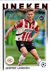 fotbalová kartička 2024-25 Topps UEFA Club Competitions Flagship 97 Jesper Uneken RC PSV