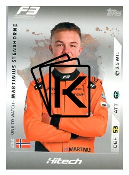 2025 Topps Turbo Attax F1 Hitech TGR F3 Ones to Watch HP 232 Martinius Stenshorne