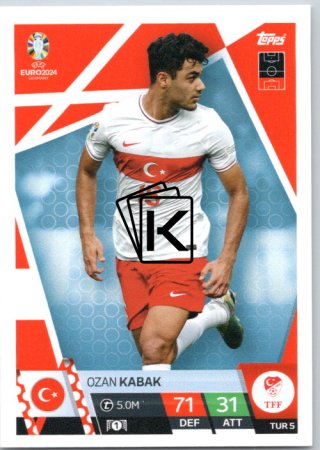 fotbalová karta Topps Match Attax EURO 2024 TUR5 Ozan Kabak (Turkey)