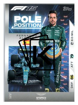 2025 Topps Turbo Attax F1 Aston Martin Pole Position  122 Fernando Alonso