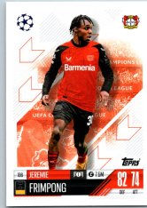 fotbalová kartička 2024-25 Topps Match Attax UEFA Club Competitions 196 Jeremie Frimpong (Bayer 04 Leverkusen)