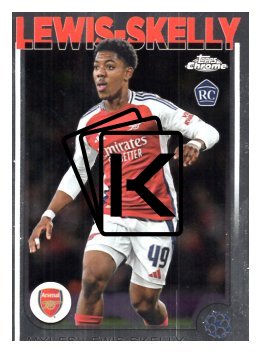 fotbalová kartička 2024-25 Topps Chrome 154 Myles Lewis-Skelly, Arsenal FC RC