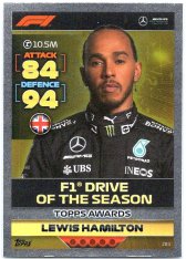 2022 Topps Formule 1Turbo Attax F1 Topps Awards 2021 283 Lewis Hamilton (Mercedes-AMG)